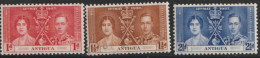 Antigua  1937  SG  95-7  Coronation  Unmounted Mint - 1858-1960 Colonia Britannica