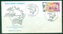 New Caledonia 1974 UPU Centenary FDC - Lettres & Documents