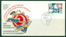 New Hebrides (fr) 1974 UPU Centenary FDC - Brieven En Documenten