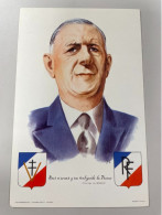 CPSM - Le Général Charles DE GAULLE - Illustrateur J.L. - Nous N'avons Qu'un Seul Guide : La France - Personnages