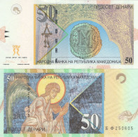 MACEDONIA 50 Denari 1997 UNC, P-15 - Noord-Macedonië