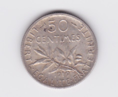 50 Centimes  Semeuse 1919   TTB à SUP - 50 Centimes