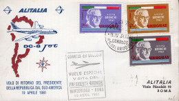 Argentina  - 1961  -  Volo Di Ritorno In Italia Del Presidente Gronchi - Lettres & Documents