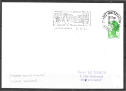 Curiosité Sur Lettre Flamme SECAP Illustrée =o Sans Le Timbre à Date (cachet Manuel 52-Prez-sous-Lafauche 3-6-87) - Lettres & Documents