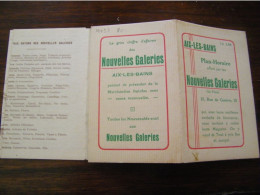 Plan Horaire D'Aix Les Bains (73) Offert Nouvelles Galeries - Complet - 9 Pages - 1930 - SUP (HO 97) - Autres & Non Classés
