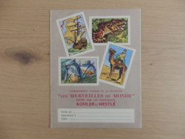 PROTEGE-CAHIER CHOCOLATS NESTLE ET KOHLER LES MERVEILLES DU MONDE - Omslagen Van Boeken