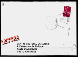 Curiosité Sur Lettre Cachet Manuel Simplifié CCC 46 (centre Courrier Cahors 46) I0-5 2007 - Lettres & Documents