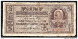 5 1942 Régime Allemand - Ukraine
