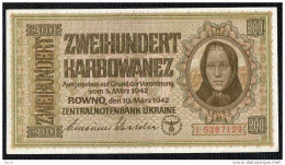 200 1942 Régime Allemand - Ukraine