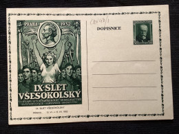 1932 CDV 48/1 Neuf 9eme Rencontre Des Sokols Prague 1932 - Postcards
