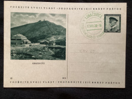 1937 CDV 69/93 Oblitéré Luhacovice 12/07/1938 - Postales