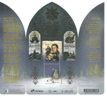 BRAZIL 2020 NOITE FELIZ - STILLE NACHT - MINT - BLOCK WITH 02 STAMPS - DIFERENCED FORMAT - MUSIC - SONG - AUSTRIA - Neufs