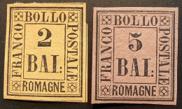 Romagne 1859 Sa.3+6= 250€ Very Fine Mint* Signed By Expert Chiavarello, 2b+5b (Romagna, Italia - Romagna