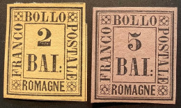 Romagne 1859 Sa.3+6= 250€ Very Fine Mint* Signed By Expert Chiavarello, 2b+5b (Romagna, Italia - Romagne