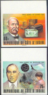 IVORY COAST (1978) Nobel Winners. Set Of 5 Imperforates. Scott Nos 460-4, Yvert Nos 451-5. - Côte D'Ivoire (1960-...)