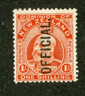 458 New Zealand 1910 Scott #O37 Mvlh* (Lower Bids 20% Off) - Servizio