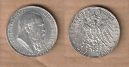 ALEMANIA ,Bavaria 3 Mark  3 Mark (90th Birthday Of Prince Regent Luitpold) 1911 Silver (.900) • 16.66 G •  33 Mm KM# 998 - Autres & Non Classés