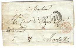 1859 - Lettre De LIVORNO  Pour Marseille - Taxe 6 Tampon - Sizilien