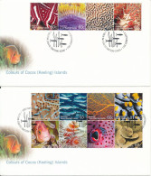 Cocos Keeling Islands FDC 6-9-2011 Colours Of Cocos Complete Set Of 20 Stamps On 3 Covers With Cachet - Cocos (Keeling) Islands