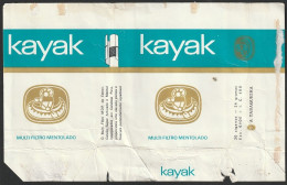 Portugal 1960/ 70, Pack Of Cigarettes - KAYAK Mentolado -|- A Tabaqueira, Lisboa - Empty Tobacco Boxes