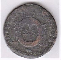 2 Sols Aux Balances  1793 Pau - 1792-1975 Nationalkonvent