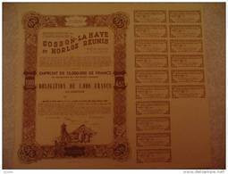 " Charbonnages De Gosson Lahaye Et Horloz "  Tilleur ( Liège ) 1950 Obligation De 1000 Francs (charbon,mine) - Mines