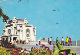 CPA  THE CASINO FROM CONSTANȚA, FRONT VIEW, ARCHITECTURAL BUILDING, PEOPLE  - ROMANIA - Casino