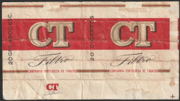 Portugal 1950/ 60, Pack Of Cigarettes - CT Filtro -|- Companhia Portugesa De Tabacos - 20 Grs. 4$00 Esc. - Empty Tobacco Boxes
