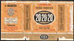 Portugal 1950/ 60, Pack Of Cigarettes - Cigarros TRÊS VINTES 20.20.20 -|- A Tabaqueira, Lisboa - Contenitori Di Tabacco (vuoti)