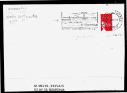 Curiosité Sur Lettre Entière SECAP DC 21-11-02 Ill. =o 33 Soulac Sur Mer 21.11.00 - Storia Postale