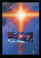 "UNO-GENF" 1992, Mi. 219/220 "Weltraumjahr" Paar Maximumkarte (19257) - Tarjetas – Máxima