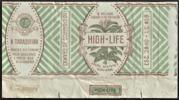 Portugal 1950/ 60, Pack Of Cigarettes - HIGH-LIFE O Melhor Tabaco Tipo Fancês -|- A Tabaqueira, Lisboa - Tabaksdozen (leeg)