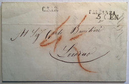 PALLANZA (Piemonte Novara Sardegna) 1849 Cover>LOCARNO TICINO, TI, Schweiz (lettera Brief Italien - Sardaigne