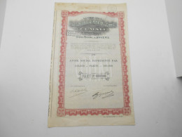 Part " Cie Belgo Congolaise D'alimentation Et De Commerce " Comali Anvers/Antwerpen 1927 Congo.N°035 390 - Afrique