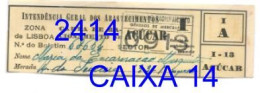 WWII: Carta De Racionamento De Açucar - INTENDÊNCIA GERAL DOS ABASTECIMENTOS - Anos 40 - Portugal