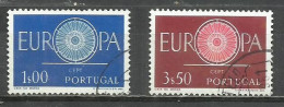 7073E-SERIE COMPLETA PORTUGAL EUROPA 1960 Nº 879/89 USADOS. - Oblitérés