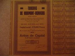 Action De Capital "Tuberie De Hodimont" Verviers 1936 - Industrie