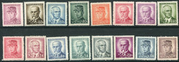 CZECHOSLOVAKIA 1945 Definitive: Political Personalities MNH / **.  Michel 460-75 - Ungebraucht