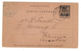 French Offices In Zanzibar - July 31, 1902 Zanzibar Letter Card To Austria - Zanzibar (1963-1968)