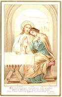 Delcampe - Faire Part - Image Religieuse : Holly Card : 1er Communion : PIERRE DU COLOMBIER : St. THOMAS D'AQUIN - Oullins - 1897 - Communion