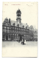 Mons L' Hotel De Ville Cachet 1908 Mons Station Htje - Mons