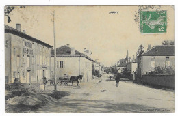 CPA JARNY, ATTELAGE DEVANT ENTREPOT VINS ET SPIRITUEUX, MEURTHE ET MOSELLE 54 - Jarny