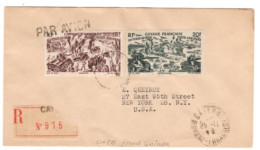 French Guiana - November 11, 1946 Registered Cover To The USA - Cartas & Documentos