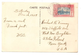 Guadeloupe  - December 10, 1938 Postcard To The USA - Other & Unclassified