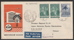 1959, KLM, First Flight Cover, Antwerpen-Saigon, Buitenlandse Post - Autres & Non Classés