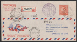 1952, KLM, First Flight Cover, Bruxelles-Santiago De Chili, Buitenlandse Post - Autres & Non Classés