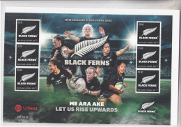2023 New Zealand Black Ferns Women's Rugby GIANT A4 Souvenir Sheet MNH @ BELOW FACE VALUE - Neufs