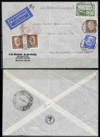 GERMANY DEUTSCHE LUFTPOST ZEPPELIN EUROPA-SUDAMERIKA Red Cancel 1935 COVER From BERLIN BRITZ CHEMISCH TO RIO DE JANEIRO  - Airmail & Zeppelin