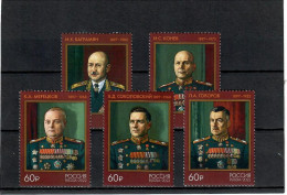 Russia 2022 . Marshals Of The Soviet Union . 5v. - Neufs