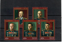 Russia 2022 . Marshals Of The Soviet Union . 5v. - Unused Stamps